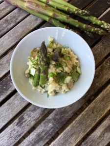 Risotto mit grünem Spargel