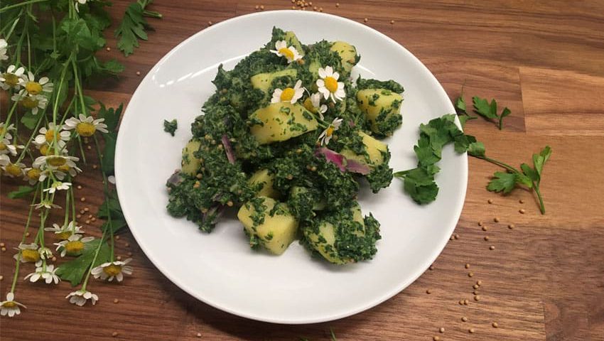 Saag Aloo (Indische Kartoffeln mit Spinat)