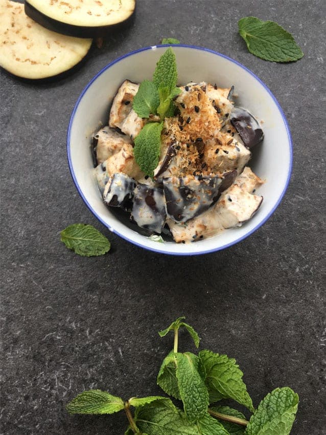 Auberginencreme mit Joghurt selber machen - Einfaches Rezept