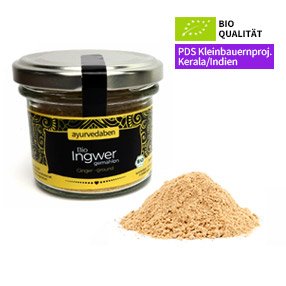 Ingwer gemahlen bio 30g von ayurvedaben